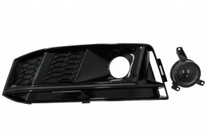 Grile Laterale compatibil cu Audi A4 B9 Sedan Avant 2016-2018 S-Line RS4 Design Negru - Img 2