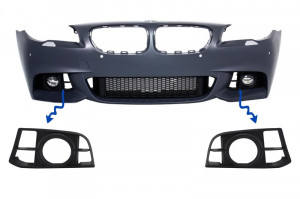 Grile Laterale Ornament Proiectoare BMW Seria 5 F10 F11 NON-LCI LCI Desing compatibil cu bara fata M-Technik Design