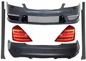 Kit Exterior Complet cu Stopuri LED Facelift compatibil cu MERCEDES S-Class W221 2005-2012 LWB