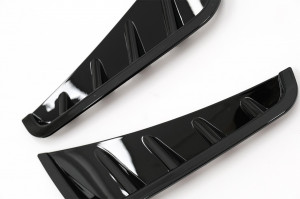 Ornamente bara fata flapsuri Negru Lucios compatibil cu Mercedes C-Class W205 S205 Facelift 2018-2020 Sedan T-Model - Img 2