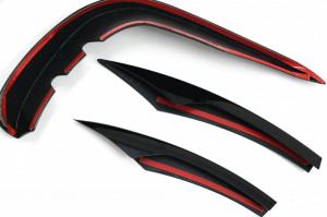 Ornamente bara fata flapsuri Negru Lucios compatibil cu Mercedes E-Class W213 Facelift 2020-> - Img 3