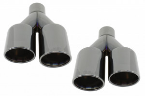 Ornamente Tobe Evacuare compatibil cu BMW Seria 3 E46 E90 E92 E93 F30 F31 Seria 4 F32 F33 F36 Seria 5 E60 F10 F11 G30 Seria 6 F06 F12 F13 M3 M5 M-Power Design