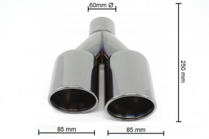 Ornamente Tobe Evacuare compatibil cu BMW Seria 3 E46 E90 E92 E93 F30 F31 Seria 4 F32 F33 F36 Seria 5 E60 F10 F11 G30 Seria 6 F06 F12 F13 M3 M5 M-Power Design - Img 3