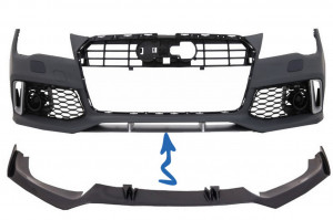 Prelungire Bara Fata compatibil cu AUDI A7 4G RS7 (2010-2018) Carbon Real - Img 8