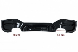 Prelungire Bara Fata compatibil cu BMW 1 Series F20 F21 LCI 2015-2019 cu Difuzor Bara Spate Evacuare Dubla si Extensii Praguri Laterale Hatchback M Sport Negru Lucios - Img 6