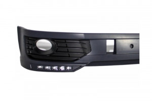 Prelungire Bara Fata cu DRL compatibil cu VW Transporter Multivan Caravelle T5 T5.1 Facelift 2010-2015 Sportline - Img 5