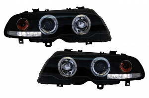 Set faruri Angel Eyes compatibil cu BMW 3 Series E46 Coupe Cabrio 1999-2003 - Img 3
