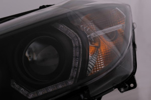 Set faruri Angel Eyes compatibil cu BMW 3 Series F30 F31 Sedan Touring 2011-2015 Negru - Img 3