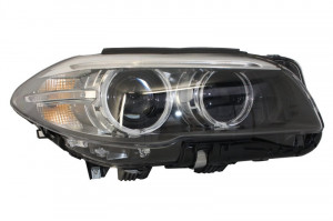 Set faruri Full LED Bi-Xenon Angel Eyes compatibil cu BMW 5 Series F10 F11 2011-2013, LCI Facelift Look - Img 3
