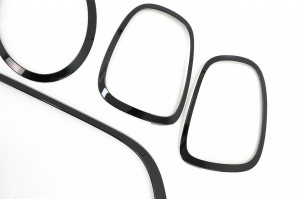Set Ornamente Rama Grila Faruri Stopuri compatibil cu MINI III F55, F56 Hatchback F57 Convertible 2014-> Negru - Img 4