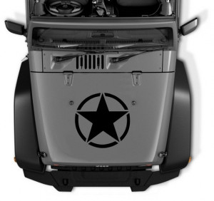 Sticker Stea Negru Universal compatibil cu Jeep, SUV, Camioane sau alte Autoturisme - Img 4