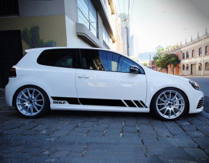 Stickere Laterale Negru compatibil cu VW Golf 6 2008-2012 - Img 4