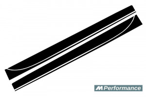 Stickere Laterale Negru Mat compatibil cu BMW Seria 3 F30 F31 2011-> M-Performance Design Negru Mat - Img 2