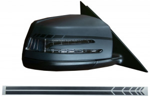 Stickere Oglinzi Laterale Negru Mat compatibil cu MERCEDES Clasa E W213 2016->