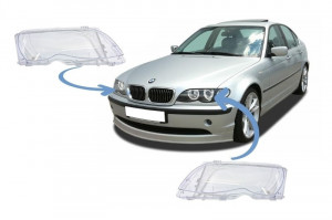 Sticle Faruri compatibil cu BMW Seria 3 E46 Sedan/Touring 2001-2004 Facelift - Img 2