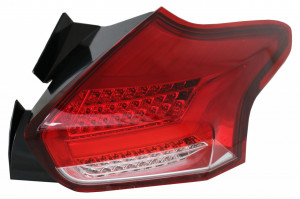 Stopuri Full LED BAR compatibil cu Ford Focus MK 3 Hatchback Facelift 2015-2018 Cu Semnalizare Dinamica Rosu - Img 3
