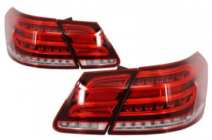 Stopuri LED compatibil cu MERCEDES E-Class W212 2009-2013 Facelift Design Rosu Clar