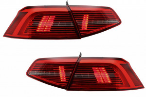 Stopuri LED compatibil cu VW Passat B8 3G 2015-2019 Sedan Matrix R line cu semnal dinamic - Img 3