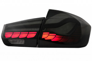 Stopuri OLED compatibil cu BMW Seria 3 F30 2011-2019 F35 F80 Rosu Fumuriu M4 Design - Img 3