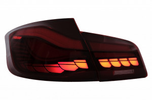 Stopuri OLED compatibil cu BMW Seria 5 F10 2011-2017 Rosu Clar cu semnal dinamic - Img 3