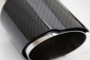 Toba Ornament Sistem de evacuare Carbon Fiber Finisaj Lucios Inlet 6.1cm - Img 4