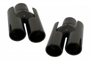 Tobe Ornamente compatibil cu sistemul de evacuare BMW BMW E60 E90 E92 E93 F10 F30 M3 M5 M6 ACS Look Negru Lucios