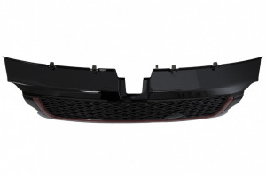 Ansamblu Grila Centrala si Grile Laterale compatibil cu Land Range Rover Sport L320 2005-2008 Autobiography Look Editie Rosu Negru - Img 5