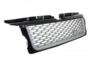 Ansamblu Grila Centrala si Grile Laterale compatibil cu Land Range Rover Sport L320 2005-2008 Autobiography Look Negru Argintiu - Img 3