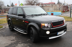 Ansamblu Grila Centrala si Grile Laterale Land ROVER Range ROVER Sport Facelift 2010-2013 L320 Autobiography Look Black Red Edition - Img 8