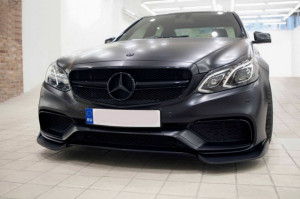 Bara Fata compatibil cu MERCEDES W212 S212 E-Class Facelift 2013-2016 E63 Design Negru Lucios - Img 7