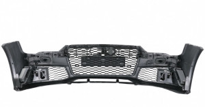Bara Fata cu Difuzor Spate Negru si Ornamente Evacuare compatibil cu AUDI A7 4G Facelift 2015-2018 RS7 Design Only S-Line - Img 4