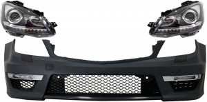 Bara Fata cu Faruri Bi-Xenon compatibil cu Mercedes C-Class W204 Facelift 2012-2014 C63 Design