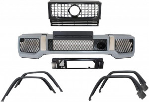 Bara Fata cu Prelungiri Aripi Extensii si Grila Centrala compatibil cu MERCEDES Benz G-Class W463 1990-2014 G65 Design