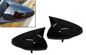 Capace Oglinzi compatibile cu VW Polo Hatchback AW MK6 2017-2020 Negru Lucios