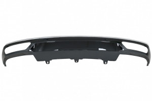 Difuzor Bara Spate compatibil cu AUDI A6 C7 4G FL 2010-2014 Ornamente Evacuare Design Negru Lucios - Img 6