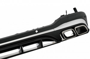 Difuzor Bara Spate compatibil cu Mercedes GLC X253 SUV 2020-> GLC63 Ornamente Tobe Crom - Img 6