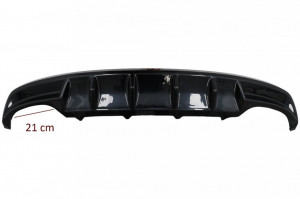 Difuzor Bara Spate compatibil cu Skoda Octavia III Sedan Combi 2013-2019 Negru Lucios - Img 2