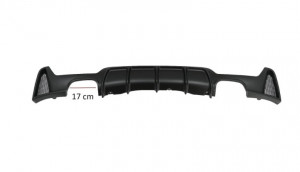 Difuzor Bara Spate Cu Evacuare Dubla compatibil cu BMW Seria 4 F32 F33 F36 2013-2019 Negru Lucios - Img 3