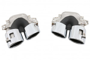 Difuzor Bara Spate cu Evacuari Crom si Capace Oglinzi compatibil cu Mercedes A-Class W177 Sedan 2018-> - Img 4