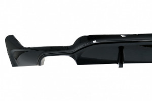 Difuzor Bara Spate Cu O Singura Evacuare compatibil cu BMW F32 4 Series M Performance Design 2013-> Negru Lucios - Img 2