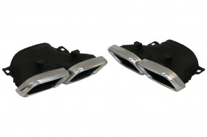 Difuzor Bara Spate cu Oranamente Tobe Crom compatibil cu Mercedes GLC X253 SUV 2015-2019 pentru Versiunea Standard - Img 2