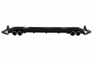 Difuzor Bara Spate cu Ornamente Bara Spate Flapsuri compatibil cu Toyota Corolla XII Sedan 2019-> Negru Lucios
