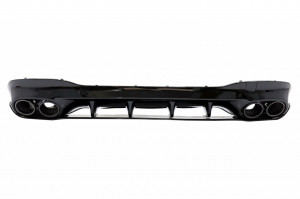 Difuzor Bara Spate cu Ornamente Evacuare compatibil cu Mercedes CLA X118 Shooting Brake C118 Coupe Sport Line 2019-> CLA45S Design Aerodynamic Night Package - Img 7