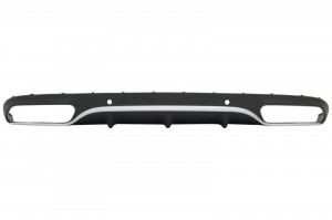 Difuzor Bara Spate cu Ornamente Evacuare Negre compatibil cu Mercedes C-Class C205 A205 Coupe Cabriolet 2014-2019 C63 Design - Img 3