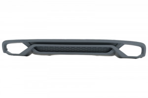Difuzor Bara Spate cu Ornamente Evacuare si Eleron Portbagaj Negru Lucios compatibil cu Audi A4 B8 Facelift 2012-2015 - Img 7