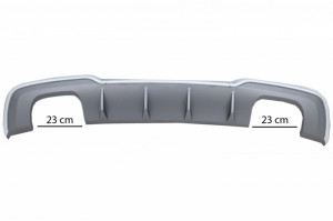Difuzor Bara Spate cu Ornamente toba compatibil cu Audi A3 8V Facelift 2016-2019 Hatchback Sportback Bara S-Line S3 Design - Img 8
