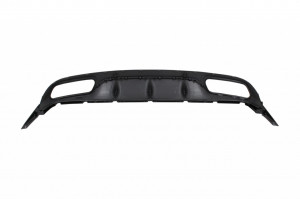 Difuzor Bara Spate cu Ornamente tobe compatibil cu Mercedes C-Class C205 A205 Coupe Cabriolet 2014-2019 C63 Edition 1 Design Negru - Img 5