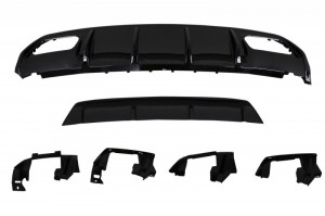 Difuzor Bara Spate cu Prelungiri Extensii Bara Spate si Eleron Portbagaj compatibil cu MERCEDES W176 A-Class 2012-2018 A45 Facelift Design - Img 7