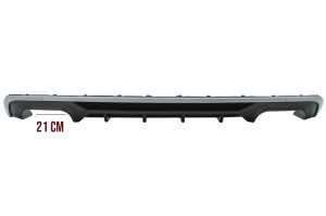 Difuzor Bara Spate cu Sistem de evacuare Negru compatibil cu AUDI A3 8V Facelift Hatchback Sportback 2016-2019 S3 Design pentru Bara Standard - Img 3