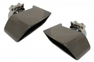 Difuzor Bara Spate cu Tobe Ornamente compatibil cu BMW Seria 5 G30 G31 2017-> M Performance Design Negru - Img 8